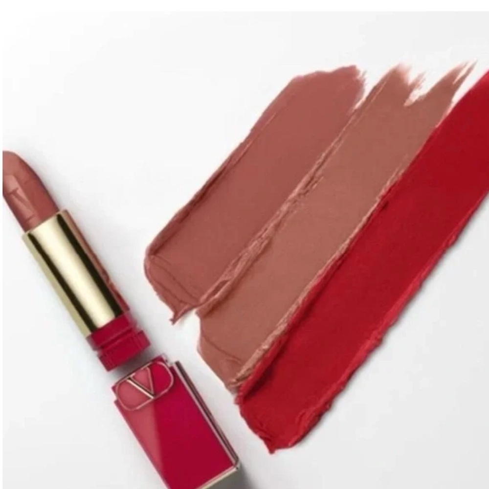 Valentino Couture 3-Piece Full Size Lipstick Set in Hard Mirror Case BNIB - Picture 3 of 15